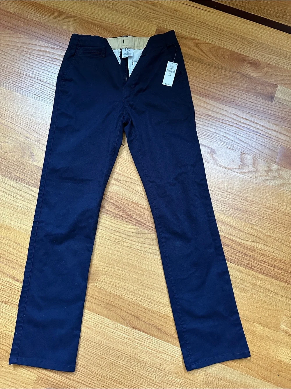 Boy’s Navy Chino Pants - Classic Straight Fit
